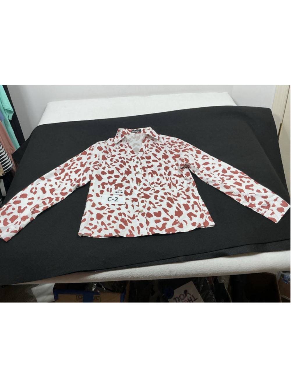Womans Excellent Chic Me Button Blouse XL Multicolor Long Sleeve